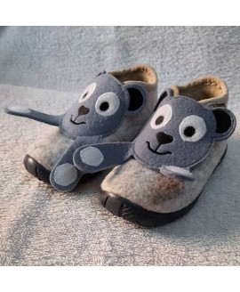 Капці для хлопчика з аплікацією обличчя ведмедика