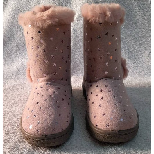Чоботи для дівчинки з аплікацією зірочки