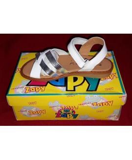 Босоніжки для дівчинки білі з сріблом